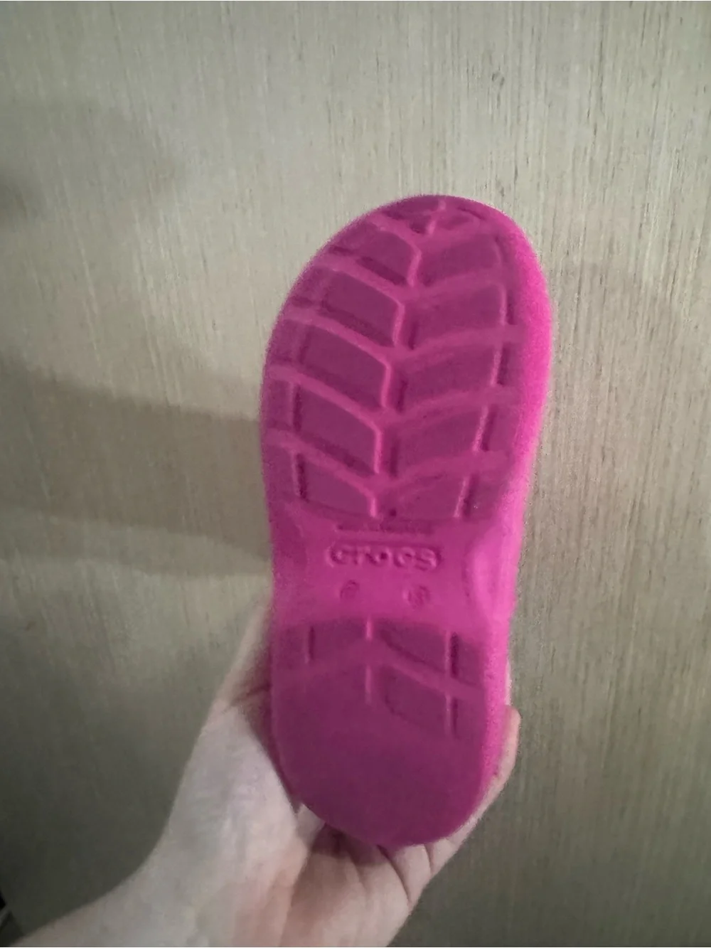 Women’s CROCS Pink Slip-On Clog Rain Boots Size 13